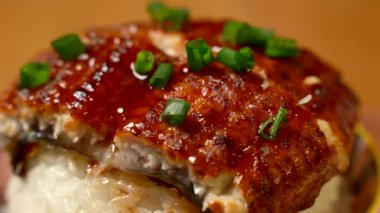 Japon mutfağı yılan balığı pirinci 4K