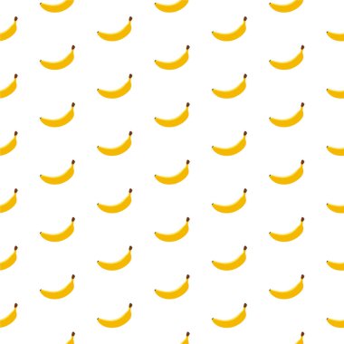 Beyaz arkaplan ile kusursuz muz deseni