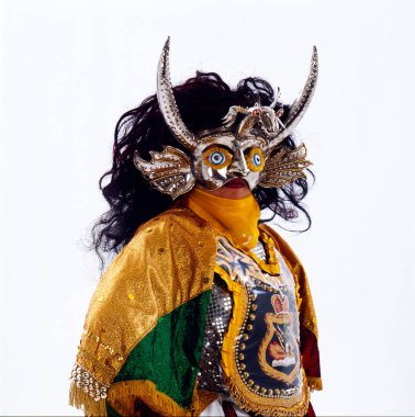 ORURO, BOLIVIA, diablada, Bolivya 'daki Oruro Karnavalı dansçıları, UNESCO Kültür Dünyası Mirası Oruro, Bolivya,