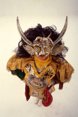 ORURO, BOLIVIA, diablada, Bolivya 'daki Oruro Karnavalı dansçıları, UNESCO Kültür Dünyası Mirası Oruro, Bolivya,