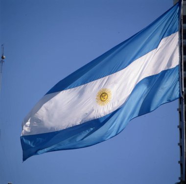 Bayrak, Arjantin, Arjantin, gökyüzü, dalgalanma