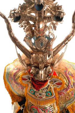 ORURO, BOLIVIA, diablada, Bolivya 'daki Oruro Karnavalı dansçıları, UNESCO Kültür Dünyası Mirası Oruro, Bolivya,