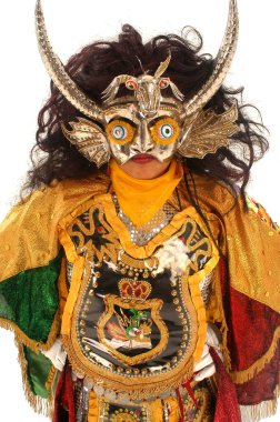 ORURO, BOLIVIA, diablada, Bolivya 'daki Oruro Karnavalı dansçıları, UNESCO Kültür Dünyası Mirası Oruro, Bolivya,