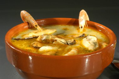 Geleneksel, Şili, balık çorbası, karides, midye, deniz ürünleri çorbası, deniz ürünleri, baharat, balık çorbası, karides, Şili yemeği, soğan, sıcak,
