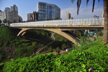 miraflores,lima,peru,bridge,building,sky, landscape, nature, architecture, panorama, blue, building, city