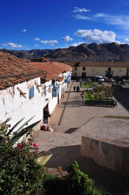 cusco, cuzco, peru, bina, house, arquitecture, ld, travel, street, house, town, city, blue, sky, tour, turizm, urban, history, ancient, vintage, outdoor, white, wall, stone, village, outside, view, traditional, foot step,