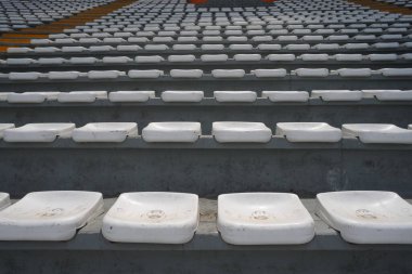 Stadyum, sandalye, arena, spor, futbol, futbol, futbol, tribün, seyirci, arka plan, terk edilmiş, boş, oyun, ışık, orta, açık hava, sıra, koltuk, koltuk, koltuk,