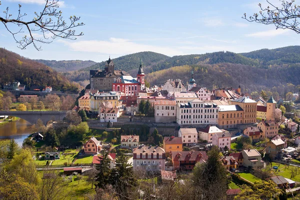 Loket Czech Republic Mayıs 2021 Kasaba Kale Panoraması — Stok fotoğraf