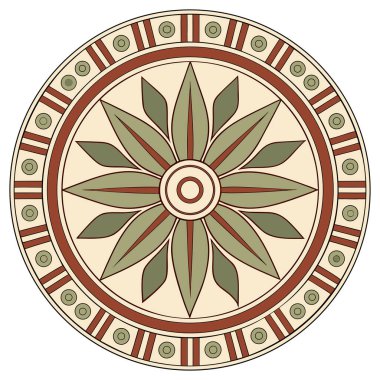 Bu tasarım, rafine edilmiş, simetrik bir mandala formatında sunulan klasik bir çiçek rosetidir. Merkezinde narin boncuklu bir sınır tarafından çerçevelenmiş sekiz yapraklı bir nilüfer motifi bulunuyor..