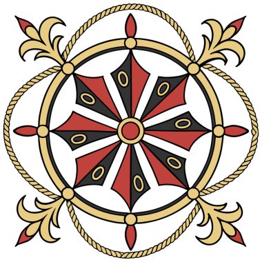 Bu illüstrasyon, deniz mirasıyla klasik Barok sanatını zarif bir şekilde harmanlayan yüksek kaliteli bir vektör grafiğidir. Markalaşma veya dekoratif projeler için kaliteli, kaliteli bir estetik arayan kullanıcılar için tasarlanmıştır..