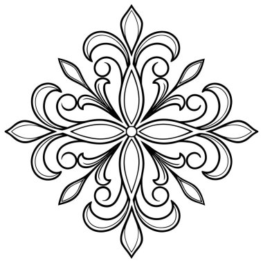 Bu, merkezinde simetrik, mandala benzeri bir çiçeğin bulunduğu canlı bir Akdeniz tarzı çiçek tasarımı. Klasik bir mavimsi, ılık turuncu ve koyu kırmızı renk paleti kullanıyor. Hepsi temiz kare kenarlık içinde..