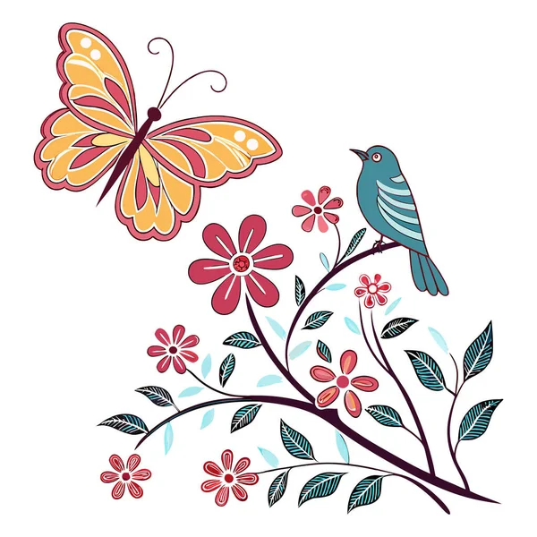 Bu Meksika Talavera fayans deseninin canlı bir vektör çizimi. Kare tasarım, mavi geometrik kenarlar ve stilize edilmiş yeşil köşe aksanları ile çevrili beyaz bir arkaplan karşısında merkezi kırmızı ve yeşil bir çiçek içerir, tipik