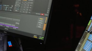 Ses karıştırma konsolunu dijital ekranlar ve aydınlatılmış denetimlerle kapat