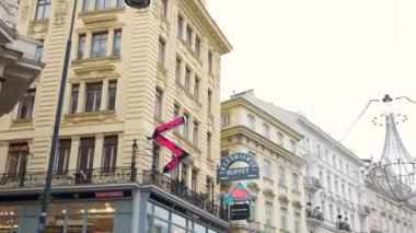 Viyana mağazaları ve restoranlar şehir merkezi Ocak 2025