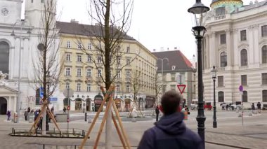 Michaelerplatz Meydanı Viyana Avusturya 20 Ocak 2026