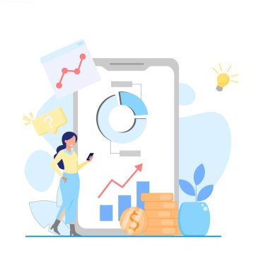 iş büyümesi ve başarı. vektör illüstrasyonu.