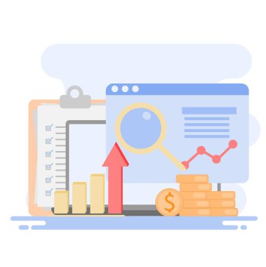 İş finansmanının vektör illüstrasyonu