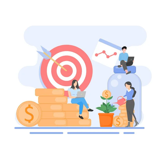 iş konseptinin düz tasarım çizimi