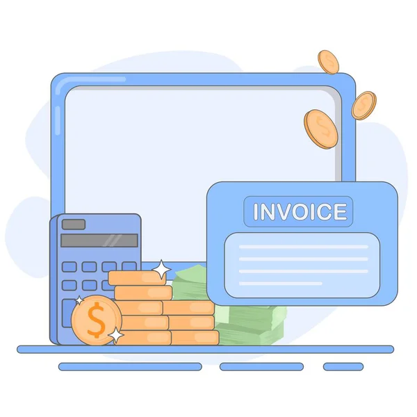 Ödeme sistemi vektör çizimi. Düz stil. beyaz arkaplanda izole