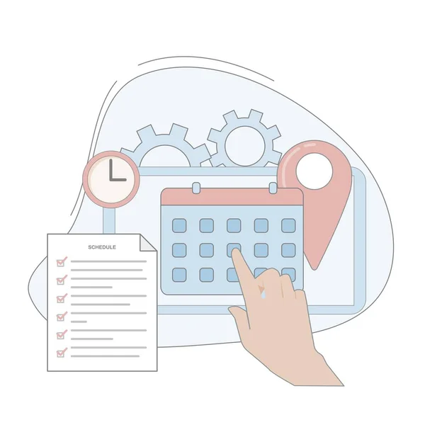 düz zaman yönetim simgesi tasarımı