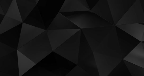 3D černé abstraktní geometrické mnohoúhelník povrchu pohybu pozadí smyčky 4k