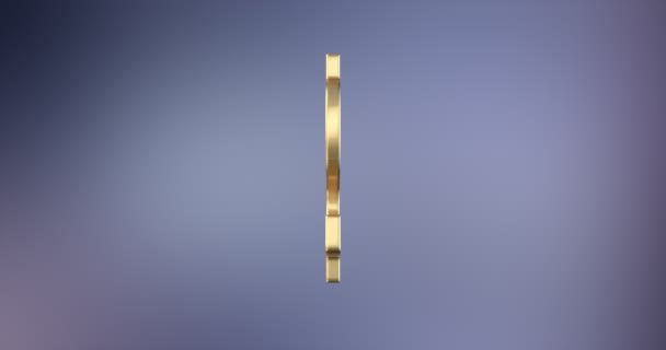 Animated Dollar Sign Gold 3d Icon — Stock Video