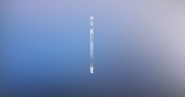 Icono animado de cristal de cronómetro 3d — Vídeo de stock