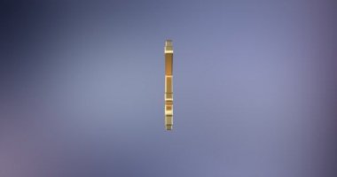 Uçak kalkış altın 3d simgesi 