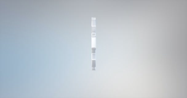 Biały bieg 3d ikona — Wideo stockowe