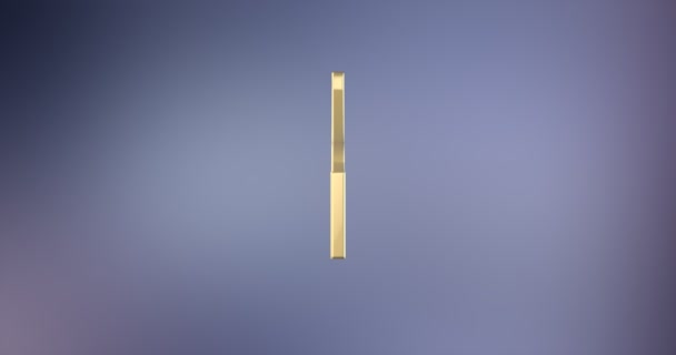 Like Button Gold 3D Icon — стоковое видео