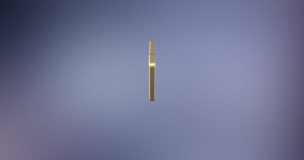 Comprobar signo de oro 3d icono — Vídeo de stock