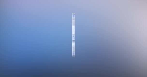 Envelope de vidro 3d ícone — Vídeo de Stock