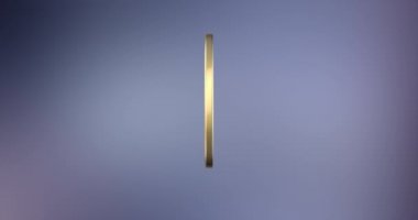 Posta işareti altın 3d simgesi