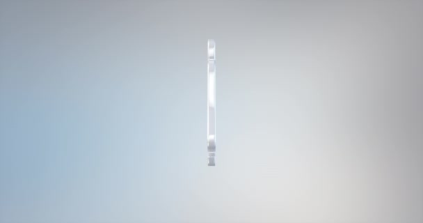Campana blanca 3d icono — Vídeo de stock