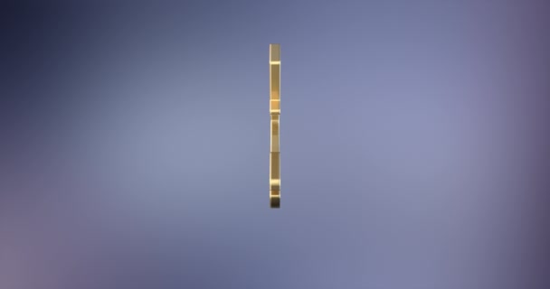 Llamada telefónica Gold 3d icono — Vídeos de Stock