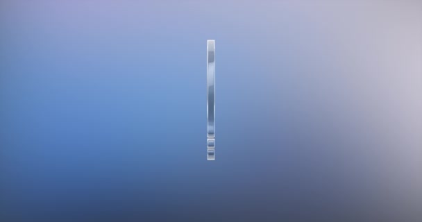 Bombilla de vidrio 3d icono — Vídeos de Stock