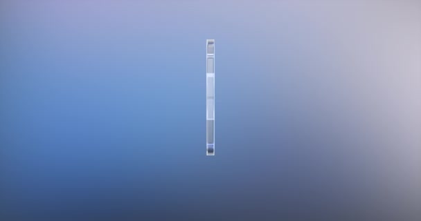 動画再生ガラス 3 d アイコン — ストック動画