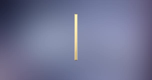 Bandera de oro 3d icono — Vídeos de Stock