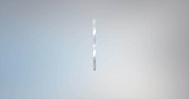 Атомна біла 3d ікона — стокове відео