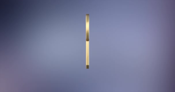 Ikona klíče zlaté 3d — Stock video