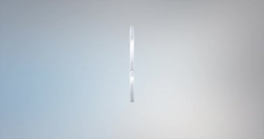 Roket beyaz 3d simgesi 