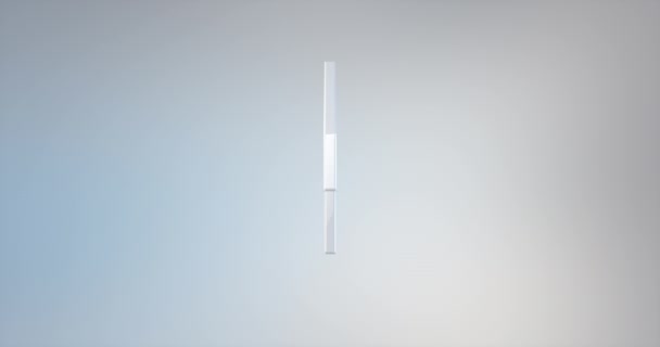 Flecha arriba Icono blanco 3d — Vídeos de Stock