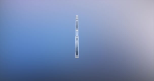 Cereja de vidro 3d ícone — Vídeo de Stock
