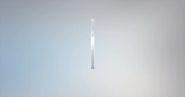 Icono blanco 3d de Apple — Vídeo de stock