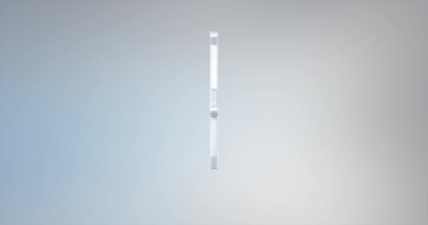 Pin branco 3d ícone — Vídeo de Stock
