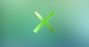 İz yok yeşil 3d simgesi 