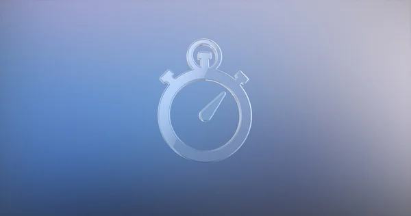 Stop zegarkowym 3d ikona — Zdjęcie stockowe