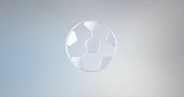 Futbol beyaz 3d simgesi 