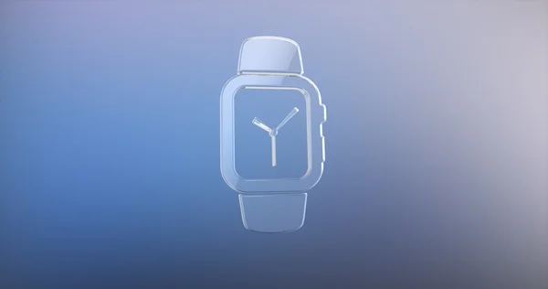 Розумний годинник Скляна 3d піктограма — стокове фото