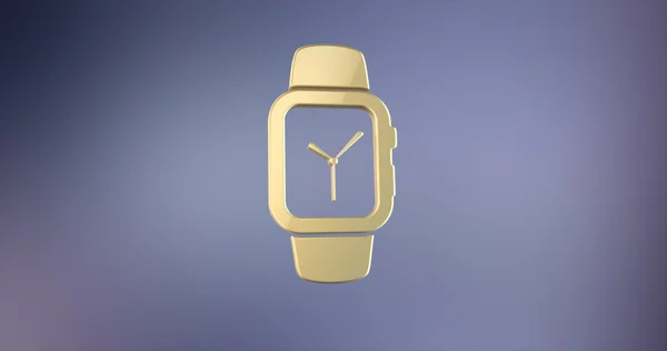 Reloj inteligente de oro 3d icono —  Fotos de Stock